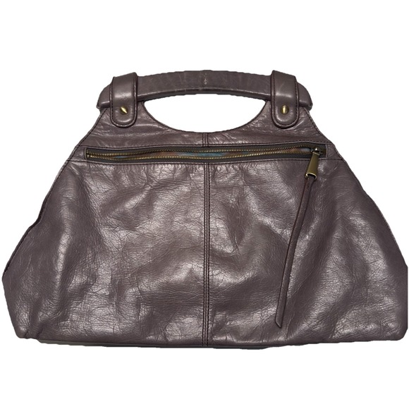 Hobo The Original Leather Satchel Shoulder Bag Gray - Picture 1 of 8